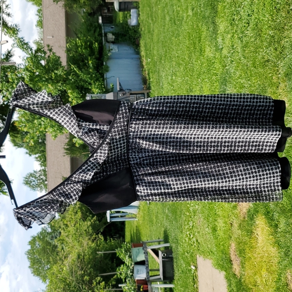 BCBG Woman's Black & White Mini Dress